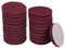 sourcing map 20pcs Scrubber Scouring Pads 500 Grits 3 Inch Drill Power Brush Hoop and Loop Surface Conditioning Disc Drill Scuffing Disc Scrub Pads for Home Kitchen Cleaning, Dark Red