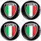 SkinoEu 4 x 60 mm Aufkleber für Radkappen Nabenkappen Nabendeckel Radnabendeckel Rad-Aufkleber Italy Italien Italienisch Italian Flagge Fahne Flag A 8560