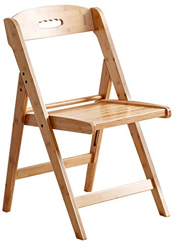 TAOXUNHAO Moderner Vintage-Holzstuhl aus Naturholz, tragbar, langlebig, für den Außenbereich, Klappstuhl, Holzstuhl für Küche, Wohnzimmer, Terrasse, Bistro, Natur, 35 x 36 x 61 cm (14 x 14 x