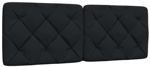 vidaXL Kopfteil-Kissen Schwarz 140 cm Stoff, Kopfteilkissen, Kopfkissen, Lesekissen, Kopfteilpolster, Rückenkissen, Kissen-Kopfteil, Kopfteil Polster