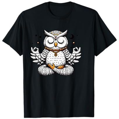 Meditations-Eule, Yoga-Pose, entspannendes Tier T-Shirt