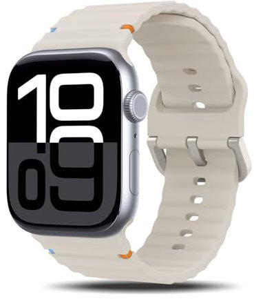 TiMOVO Cinturino Sportivo Compatibile con Apple Watch 42mm (Serie 11/10) 41mm 40mm 38 mmper Donna Uomo (2025), Cinturino di Ricambio per iWatch serie 9/8/7/6/5/4/3/2/1/SE 3 2 1, Luce delle Stelle