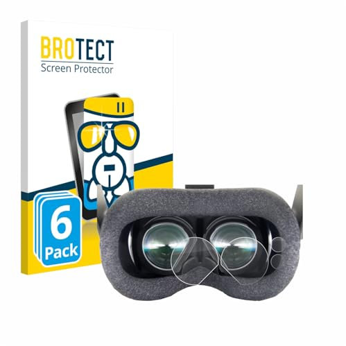 BROTECT Schutzglas für Valve Index VR-Headset (6 Stück) Schutzfolie Panzer Folie Glas Displayschutz [Kratzfest 9H, Anti-Fingerprint,Transparent]