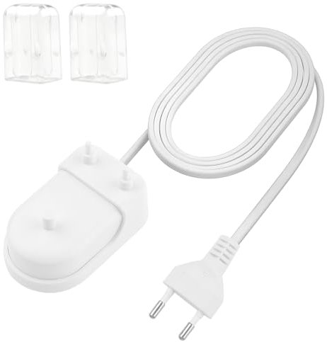 KingYH Elektrisches Zahnbürsten Ladegerät für Philips Sonicare HX6100 mit 2 Zahnbürsten Schutzkappe Ladestation Philips Sonicare HX6000 HX3000 HX8000 HX9000 HX6150 HX6750 Serie Ladegerät Netzteil