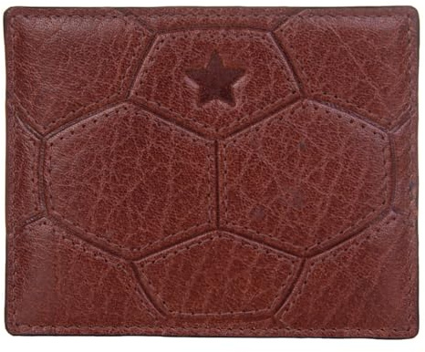 Genuine Leather Football Card Holder – Slim RFID Blocking Wallet with Multiple Card Slots – Compact Credit Card Case for Fans & Players