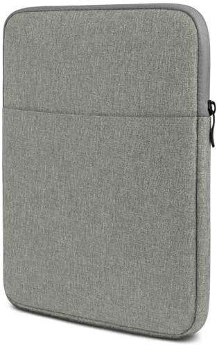 moex Tablet Hülle für Samsung Galaxy Tab Active5 Pro Tasche mit Reißverschluss und Fach für Zubehör, Nylon Stoff Sleeve weich Gepolstert, Schutzhülle Minimalistisch Dash Case, Grau