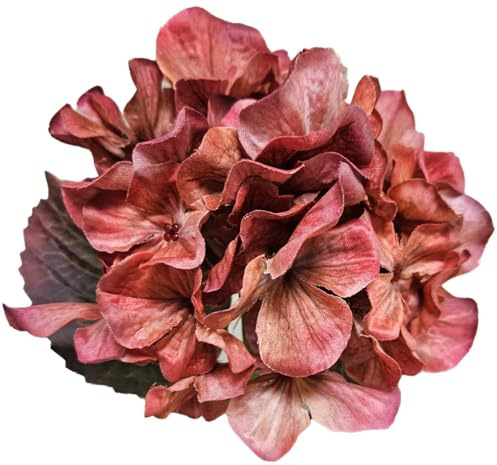 artplants.de Kunstblume Hortensie NYNMAR, lachs, 50cm, Ø18cm | Künstliche Hydrangea