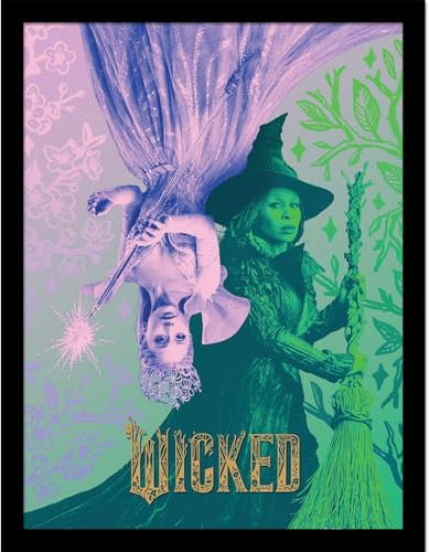 Pyramid International Official Wicked 2 Collector Print – (For Good) | Premium Decorative Art for Theatre Lovers & Collectors | 30cm x 40cm Framed Poster