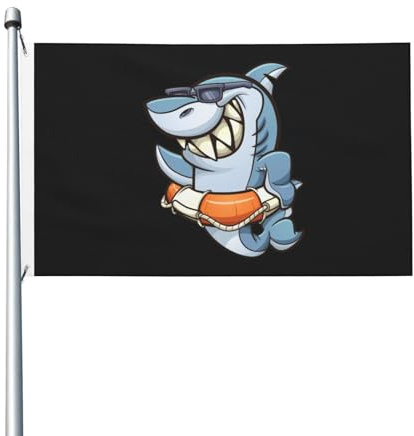 Garten Fahnen 90X150cm, Coole Haie Waschbar Flagge Witterungsbeständiges Garten Banner für Aktivitäten Feiertage Restaurants