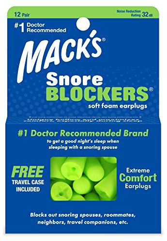 MACK'S® Snore BLOCKERS Soft Foam Earplugs (12 Pairs)