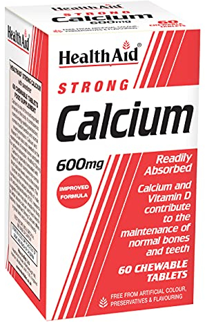 HealthAid Calcium 600mg - Chewable - 60 Tablets