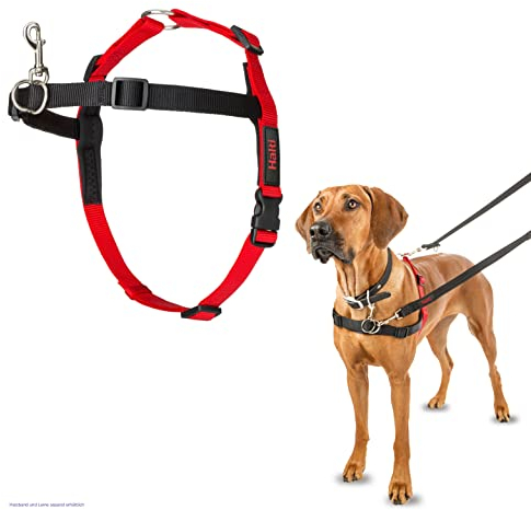 HALTI Front Control Anti-Zug Geschirr, Größe Groß - Verhindert, dass Ihr Hund an der Leine zieht, Kontrollieren Sie Ihren Hund sanft über den Brustbereich, Einfache Anpassung und Benutzung
