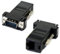 JSER - Connecteur VGA mâle vers Ethernet, LAN, Cat5, Cat5e, RJ45 femelle, 2 pièces.