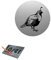 Schild mit Gravur, selbstklebend, 8 cm, Jagd Vogel 01, Boden aus gebürstetem Aluminium