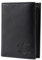 Oxmox Geldbörse Leder Leather Kombibörse Turtle Embossed Black