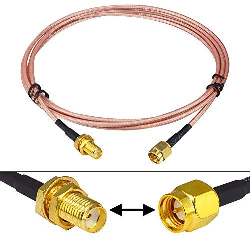 Kaunosta SMA Cable WiFi Antenna Aerial Extension Cable SMA Male to SMA Female 3FT 1 Meter RG316 Low Loss Coaxial Cable for DAB Car Aerial WiFi FPV GSM 4G LTE Antenna Router Homematic Pigtail Lead