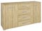 Rauch Möbel Flexx Schlafzimmer Kommode, Kommode 2-türig mit 4 Schubladen in Eiche Sonoma, Holz,, BxHxT 140 x 81 x 42 cm