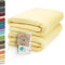 ZOLLNER Set de 2 Serviettes de Sauna, 70x200 cm, Coton, Jaune Clair