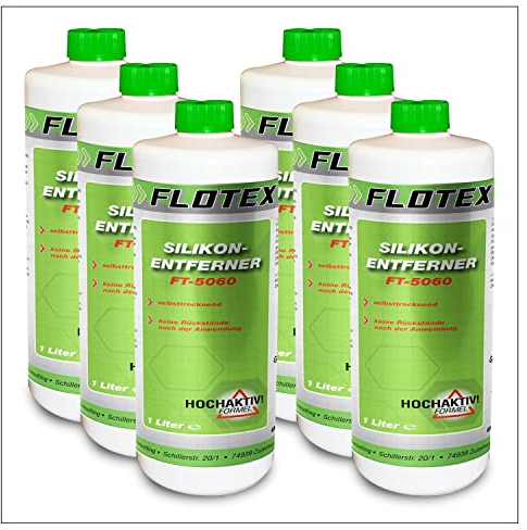 Flotex® Dissolvant de Silicone, 6 x 1L de nettoyant dégraissant pour Silicone