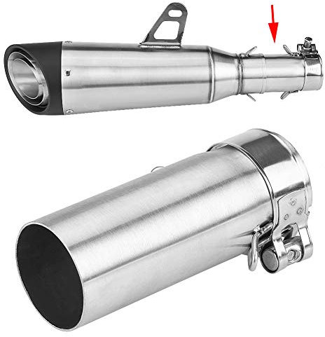 51mm moto en acier inoxydable sans lacet sur échappement moyen lien adaptateur de tuyau connecteur pour YZF-R6 2006 2007 2008 2009 2010 2011 2012 2013 2014
