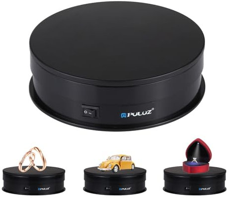 PULUZ 15cm Motorized Rotating Display Stand, 360° ElectricTurntable Display for Product Photography Turntable Video Show Toys, Jewelry, Max Load 33Lb
