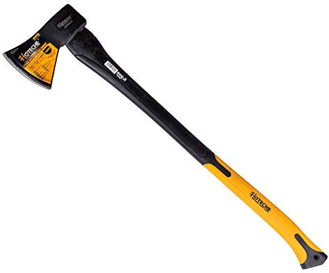 HOTECHE Axt Stahl 1250g Holzspalter Ergonomischer Griff Fiberglas