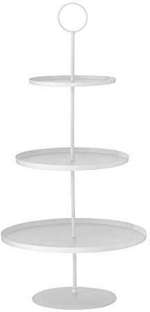 BOLTZE Etagere SIMPLE weiß aus Metall Eisen 3-stöckig schlicht puristisch Metalletagere