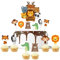 Animal Cake Toppers for Boys,13Pcs Animal Happy Birthday Cake Toppers,Boys Jungle Animal Birthday Cake Decorations,Animal Cupcake Toppers for Boys,Girl,Kids,Baby Shower Birthday Animal Party Supplies