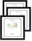 CHELY INTERMARKET | Cadre photo 40x40cm MOD-296 (Paquet 3 unités - Noir) | Fabriqué en bois, largeur du cadre 1,5cm avec finition élégante | Cadre des titres et certificats. (296-40x40-2,10)