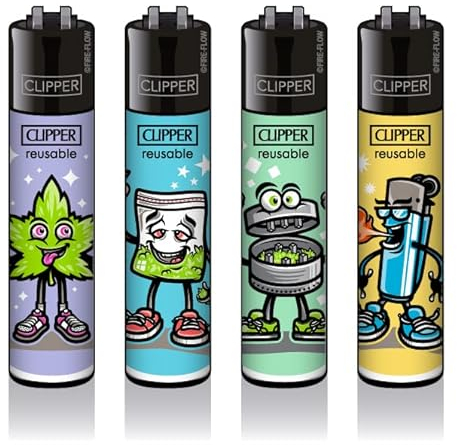 Clipper Feuerzeug 4er Set: (420 Characters)