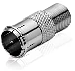 conecto F-Verbinder, F-Kupplung, F-Stecker Quick auf F-Buchse, Adapter zur Verlängerung von Antennen-Kabel/Koaxial-Kabel