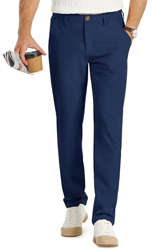 33,000ft Herren Golfhosen Atmungsaktiv Stretch Leicht mit 5 Taschen | UPF50+, Schnelltrocknend, 4-Wege-Stretch, Weich, mit Tee-Halter, für Golfen Casual Arbeit