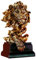 Lin's Wood Löwenkopf-Figur,Harz-Löwen-Statue,Tierkopf-Statue,Schreibtischschrank,Figur,Kunsthandwerk,Ornamente für Zuhause,Büro,Dekoration,Geschenk.