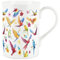 Purely Home Bright Exotic Birds Parrot Mug - Fine Bone China White Cup Coffee/Tea Present Gift