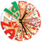 Zerodeko Pizza-wanduhr Vintage-wanduhr Stumme Wanduhr Batteriebetriebene Wanduhren Wanduhr Zu Hause Wanduhr Für Wohnzimmerdekor Bauernwanduhr Kinderzimmer Hölzerne Uhr Büro Faserholz Runden