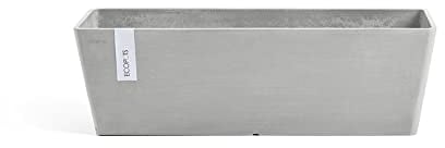 Pot Rectangulaire Bruges 80 Blanc Gris - 80 x 20 x H. 20 cm - 25 L