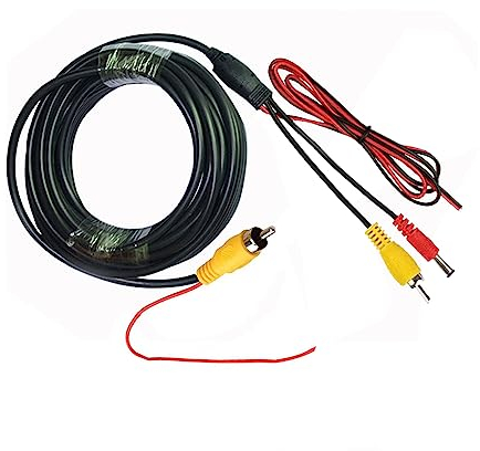 Apinowin Cavo per fotocamera posteriore, cavo video RCA, collegamento da 6 m alla telecamera di retromarcia e al monitor dell'automobile, cavo audio video dell'intestazione AV