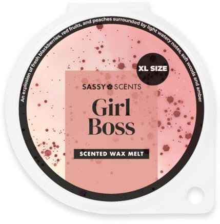 Sassy Shop Wax - Scented Wax Melt, Girl Boss - Organic Soy Blend Wax Melts - Luxurious, Long-Lasting Fragrances for Any Living Space - Vegan Friendly, XL Size 70g