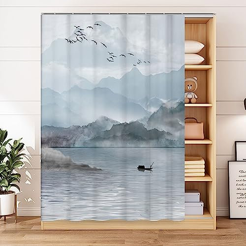 TOTITION Tende per armadi per scaffali, Tenda per Armadio per la Privacy, Tende per finestre Antipolvere per ripostiglio Cucina, Tenda Antipolvere per scarpiera libreria-06||W 80cm*H 140cm