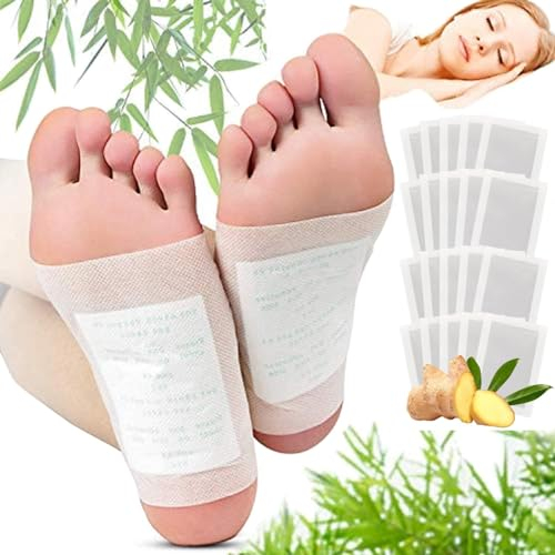 20 pièces Patch Detox Pieds, Detox Foot Patches, nettoyage en profondeur, patchs détoxifiants pieds pour Soulager Le Stress, Aide Au Sommeil, Améliore La Circulation Sanguine