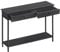 VASAGLE Mesa de Consola, Mesa de Sofá con 2 Cajones, Marco de Acero, Estable, para Pasillo, Dormitorio, Salón, Estilo Industrial, Gris Carbón y Negro Tinta LNT015B07