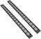 2 Cubiertas Negras de Rejilla de Ventilación de 600mmx80mm, Aleación de Aluminio, Cubierta de Ventilación de Cocina, Rejillas de Ventilación de Armario, Rejilla de Ventilación de Pared