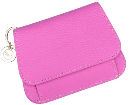 Royal Bagger RFID-Blocking Echt kuhleder Geldbörse: Mehrzweck, modernes Design, Mehrere Kartens ch litze, Handliche Münz Tasche, Angehängter Schlüssel Bund (Lippenstift Rosa)