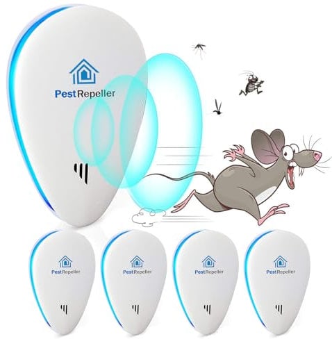 Repelente Ultrasónico de Plagas,2022 Nuevo Electrónico Repelente Mosquitos Insectos para Interiores Anti Cucarachas, Moscas,Mosquitos,Ratones,Arañas,100% Inofensivo para Mascotas y Humanos(4 Pack)