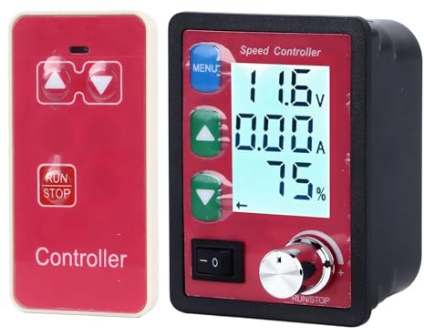 Contrôleur de Vitesse de Moteur à Courant Continu, 20 A, écran LCD, Télécommande, Contrôleur de Vitesse, Régulateur de Vitesse du Moteur avec Surveillance du Courant, Fonction de