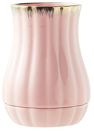 Dowbom Kitchen Utensil Holder for Countertop, Spoon Spatula Organizer, Ceramic, Pink, 3.5