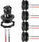 RUNCCI-YUN 5Pcs Interruptor Basculante Redondo, Interruptores de botón 12v, 2 Pines On-off interruptor con Carcasa Para Automóviles, Embarcaciones, Electrodomésticos, 6A / 250v, 10A / 125V