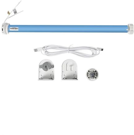 Matter Thread Smart Roller Shade Rechargeable Battery Powered Motor, Smart Bind Roller Shades Working with 38mm Tube, Compatible with Apple, Google Assistant (Motor Only)