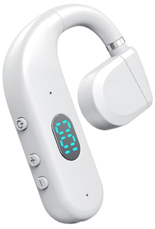 Cuffie wireless single Earbud Bluetooth con microfono, telefono cellulare, vivavoce, auricolari aperti, senza fili, con archetto per le orecchie, senza fili, vivavoce, per affari, ufficio, guida