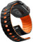 Bandletic Kompatibel mit Apple Watch Ultra 2 Armband - SE Ultra Series 10 9 8 7 6 5 4 49mm 46mm 45mm 44mm 42mm(3 2 1) Silikon Sport Magnetbänder Band für iWatch Armband Herren Damen, Schwarz Orang